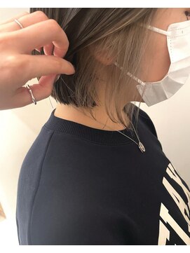 ネオリーブアイム 横浜西口店(Neolive aim) Neolive aim インナーカラー　ハイミルクティ　ボブ