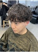 波巻きスパイラルツイストスパイラルパーマツーブロックパーマ