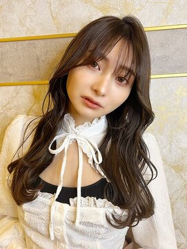 ロンド ストラーダ 心斎橋(Lond strada) 韓国前髪顔周りロング×デザインカラー[心斎橋/髪質改善]