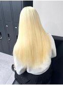 7087韓国ブロンドハイライトグラデーション艶髪ハイトーンカラー
