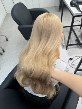 ペレ 渋谷(PELE) デザインカラー/レイヤーカット/ウェットヘア/オリーブベージュ