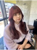 カシス レッド ピンク ケアブリーチ 高知美容室