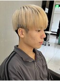 メンズマッシュ メンズカット ブリーチカラー  眉毛カット