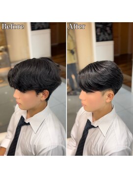 アッシュ 桜木町店(Ash) 横浜”曲がる縮毛矯正ニュアンスメンズ縮毛矯正