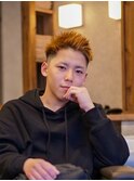 スパイキー×フェードショート10代20代学生アップバングモテ髪