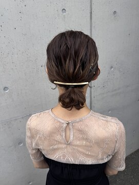 アチーブティルスマートサロン 豊川末広通店(achieve till Smart Salon) お呼ばれヘアセットボブアレンジ大人シニヨンお団子ヘア結婚式
