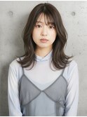 ゆるふわミディアム/ハッシュカット/ベージュ/韓国レイヤー