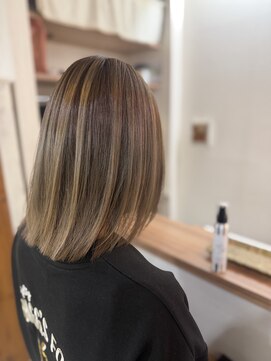 ピリカヘアデザイン(pirica hair design) バレイヤージュ【アッシュベージュ】