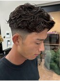 横浜シャドウパーマ緩めスパイラルパーマ波巻きパーマッシュ30代