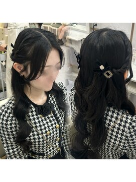 ヘアセットアリエス(aries) ねじりハーフツイン
