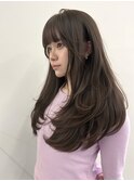 レイヤーカット/オリーブベージュ