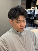 スパイキーショート　アップバングショート　ツイストパーマ