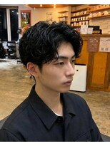 ジェットブラックキューサンロク(JET BLACK 936)&nbsp;ナチュラル系ニュアンスパーマ
