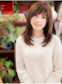 大人可愛いシースルーバングナチュラルカラー浦和20代30代40代a!