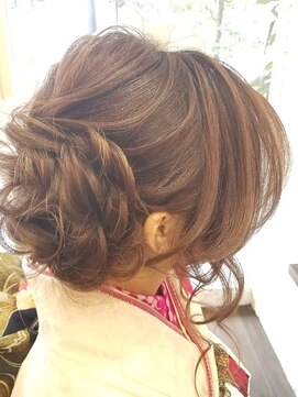 グラス 春吉1号店(glass) ルーズシニヨン大人アップスタイル