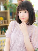 カバーヘア ブリス 上尾西口店(COVER HAIR bliss)&nbsp;*bliss上尾*大人かわいい♪清楚な黒髪風♪前下がりボブa