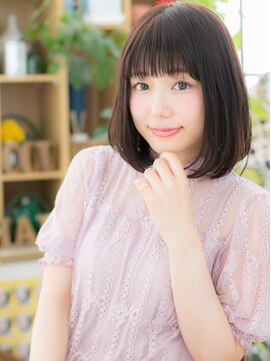 カバーヘア ブリス 上尾西口店(COVER HAIR bliss) *bliss上尾*大人かわいい♪清楚な黒髪風♪前下がりボブa