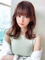 アフロート ディル(AFLOAT D'L)&nbsp;AFLOAT浜田 韓国風ヘア ヨシンモリ 透明感カラー セミロング髪型