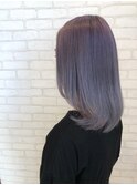 10代20代透明感抜群ラベンダーアッシュ♪ケアブリーチ/小顔/前髪