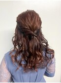 お呼ばれハーフアップアレンジ