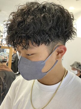 フィフス 栄(fifth) ツイストスパイラルパーマメンズパーママッシュウルフフェード