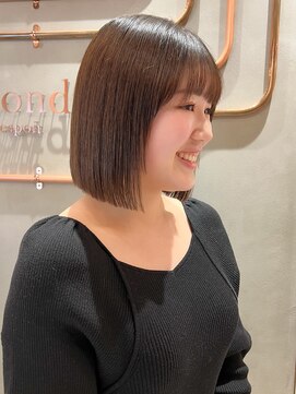 ロンド エスポワール 錦糸町(Lond espoir) 黒髪レイヤーロンググレーベージュ前髪パーマ【ボブ/北澤華】