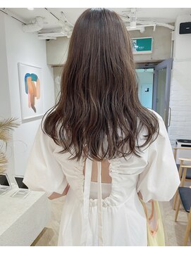 ローレンジウ(LOREN JU) 透明感髪質改善ベージュダブルカラーミルクティーグレージュ