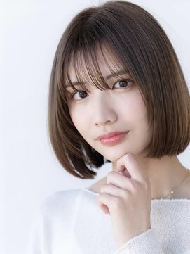 オースティン 調布アミックス(AUSTIN) 大人かわいい前髪セシルカットココアブラウンフリンジウェーブ