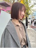 【Lomalia表参道】切りっぱなしボブ/シアーカラー/ブラウン