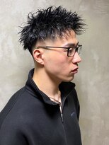 ディスイズバーバーサード(THIS IS BARBER 3rd)&nbsp;スパイキーショート　ツイストパーマ　スキンフェード