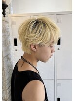 ルクスバイアフィナー(Luxo by Afinar) 【 町田 Luxo by Afinar 】抜きっぱブロンド×フェザーマッシュ