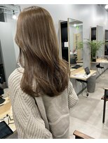 アトレ 南堀江店(attrait)&nbsp;＊ミルクティーベージュ　ブリーチなしダブルカラー