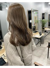 アトレ 南堀江店(attrait)&nbsp;＊ミルクティーベージュ　ブリーチなしダブルカラー