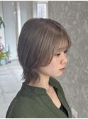 ミルクティーグレージュ×ウルフスタイル
