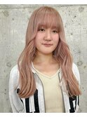 ハイトーンカラー ピンクベージュ 表参道