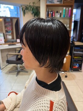 ヘアリゾート粋 ティガ 池袋店(tiga) 前下がりショート/黒髪ショート