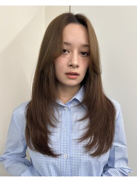 ガーランドギンザ(Garland Ginza) ロングレイヤー　長め前髪　ブリーチなしカラー