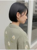 ショートカット×ひし形ショートボブ×前髪あり20代30代40代韓国
