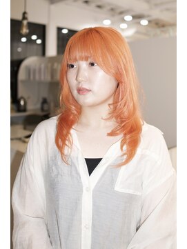 テッテ(TETTE) レイヤーカット+オレンジカラー