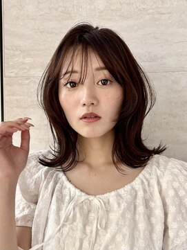 ロンドグロワール 大宮(Lond Gloire) ミニウルフチェリーブラウンブリーチなしレイヤー韓国前髪/池袋