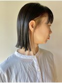 20代30代40代小顔切りっぱなし大人ボブイヤリングカラー