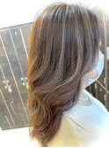 ベージュ系カラー＋ハイライト