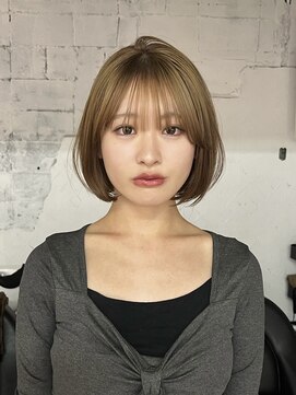 ヨーク(YOKE) レイヤーボブくびれボブ韓国ボブタンバルモリベージュグレージュ