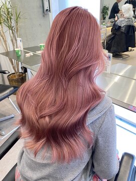 サンクマーケット 渋谷(cinq MARKET) 渋谷ブリーチダブルカラーレイヤーカットピンクベージュ韓国ヘア