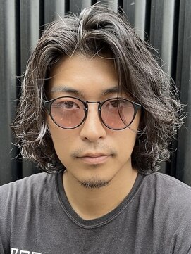 フィフス 神南(fifth) 渋谷ミディアムヘアメンズボブニュアンスサーフカールウルフ◆