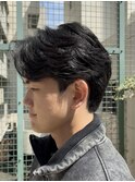 メンズ センターパート 毛流れパーマ メンズパーマ