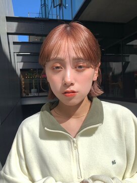 セイドット リー(Say. Ree) Say.ショートボブローズブラウンダークレッドコーラルオレンジ