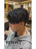 MEN’S HAIR/波巻ツイストスパイラル/フェザーパーマ/眉毛/原宿