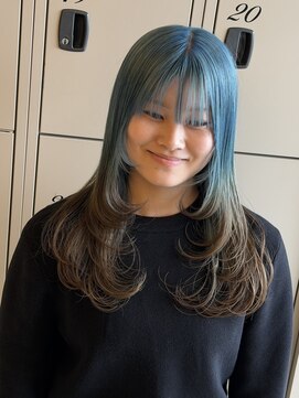 ライン(LYNE) デザインカラー/グラデーション/エンドカラー/スカイブルー