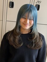 ライン(LYNE) デザインカラー/グラデーション/エンドカラー/スカイブルー